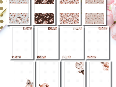 A6 Rings Size | Rustic Floral Washi Notes Printable Insert Online Hot Sale