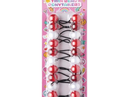 Joy Twin Beads Ponytailers 10Ct Asst Red For Sale