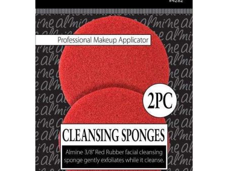 Almine Rubber Cleansing Sponge 3 8  2ct Sale