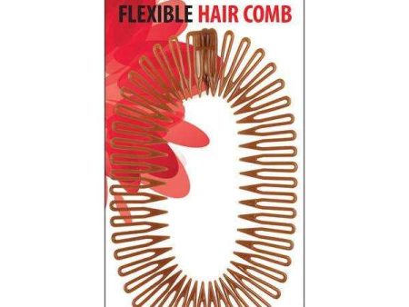 Annie Flexible Hair Comb Brown Hot on Sale