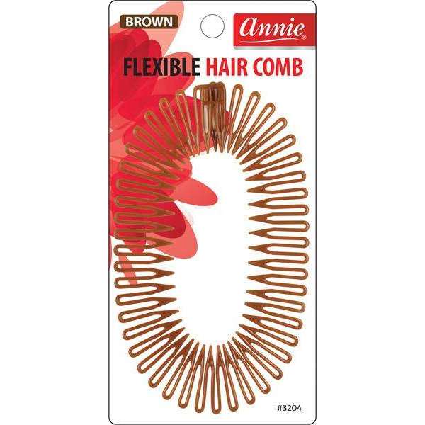 Annie Flexible Hair Comb Brown Hot on Sale