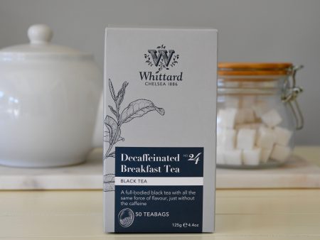 Decaffeinated Breakfast Tea 50 Teabags 125g Whittard- Best by: 1 2022 For Sale