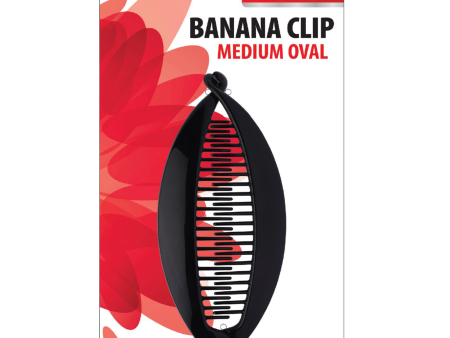 Annie Banana Clip Medium Oval 10cm Black Online