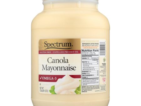 Spectrum Naturals Canola Mayonnaise - Case Of 4 - 1 Gal Online now