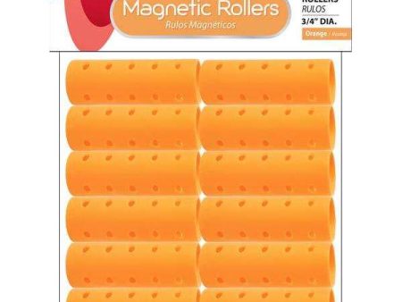 Annie Magnetic Rollers 3 4In 12Ct Orange For Discount