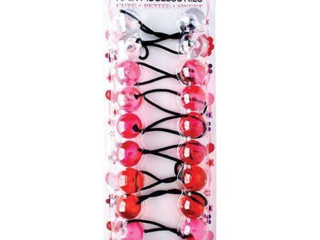 Joy Twin Beads Ponytailer 10ct Asst Clear Pink Hot on Sale