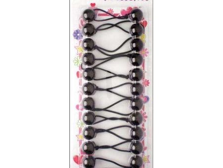 Joy Twin Beads Ponytailers 12Ct Black Sale