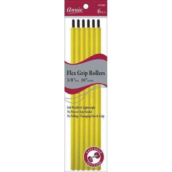 Annie Flex Grip Rollers 3 8 Inches Extra Long Yellow For Sale