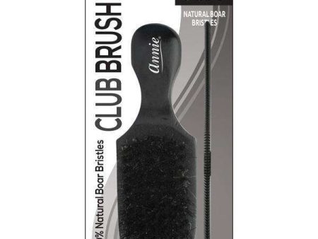 Annie Soft Mini Soft Club Boar Bristle Brush With Comb 4.8In on Sale