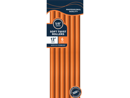 Annie Soft Twist Roller 12In 6ct Orange Supply