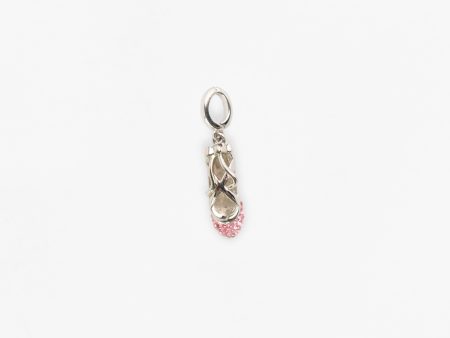 Pointe Shoe Crystal Sterling Silver Charm Cheap