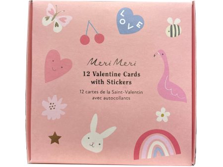 Meri Meri Heart Concertina Valentine Cards & Stickers (Set of 12) For Cheap