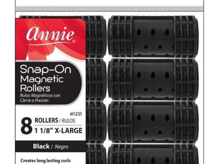 Annie Snap-On Magnetic Rollers Size XL 8Ct Black For Discount