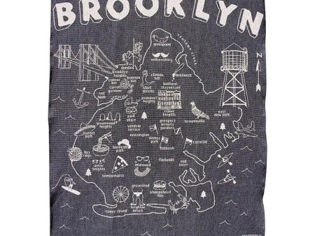 Maptote Brooklyn Knit Throw Blanket in Heather Navy Online Hot Sale