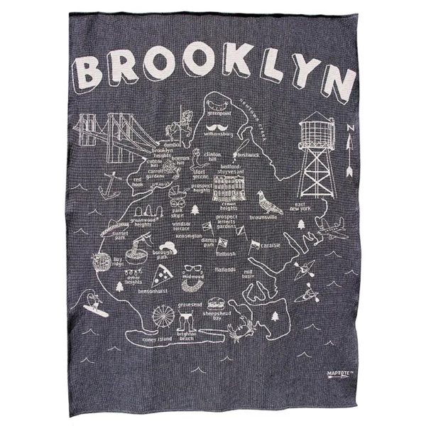 Maptote Brooklyn Knit Throw Blanket in Heather Navy Online Hot Sale