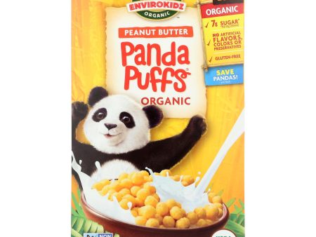 Envirokidz - Organic Panda Puffs - Peanut Butter - Case Of 12 - 10.6 Oz. For Sale