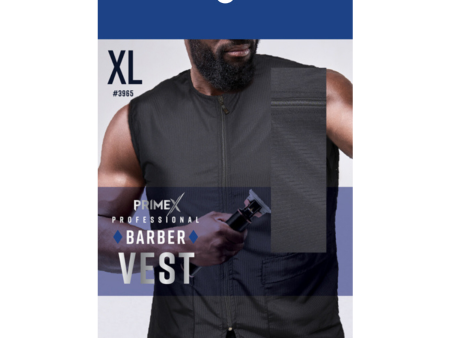 PrimeX Barber Vest XL, Black Sale