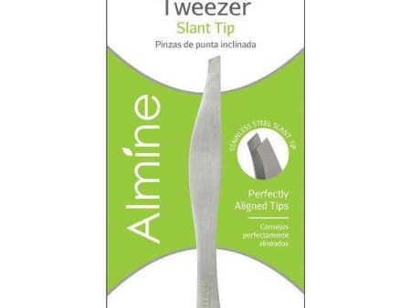 Almine Stainless Steel Slant Tip Tweezers Supply