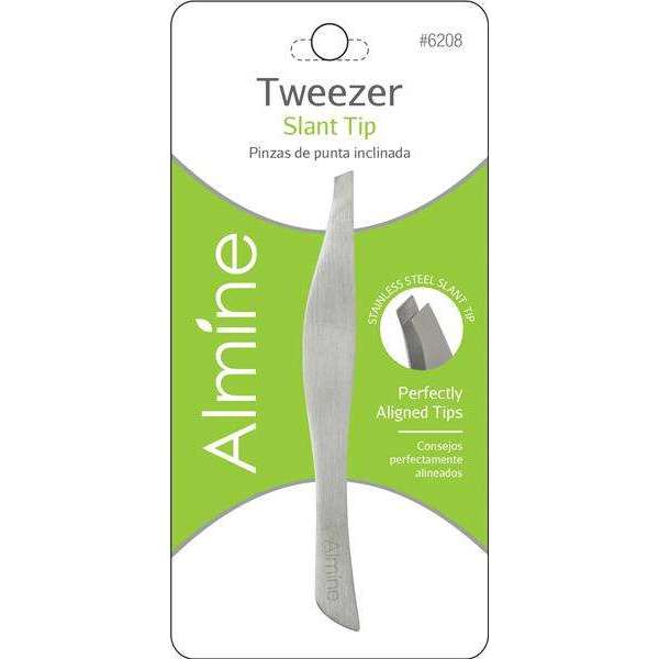 Almine Stainless Steel Slant Tip Tweezers Supply