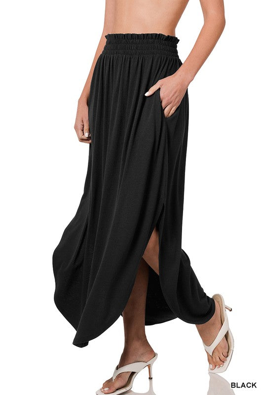 Smocked Waist Maxi Skirt Sale