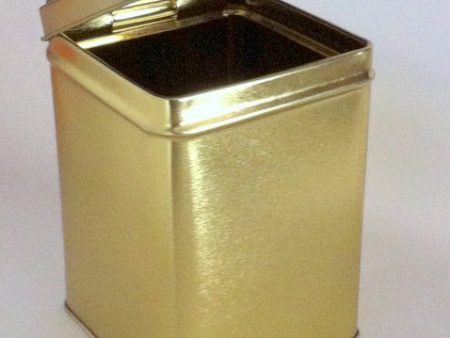 Gold Hinged Lid 125g Storage Tin For Discount