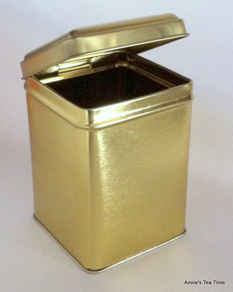 Gold Hinged Lid 125g Storage Tin For Discount