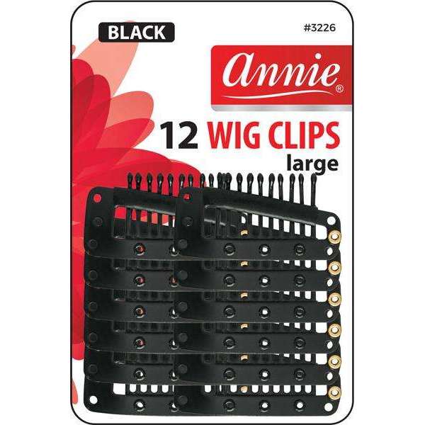 Annie Wig Clips Large 12Ct Black Online Hot Sale