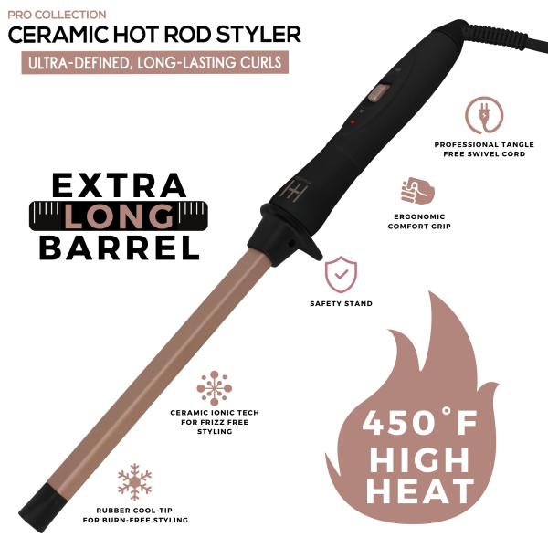 Hot & Hotter Ceramic Hot Rod Styler Wand 1 2 inch Online