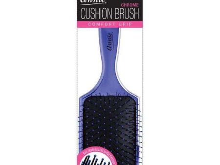 Annie Chrome Cushion Paddle Brush Nylon Bristle Online Hot Sale