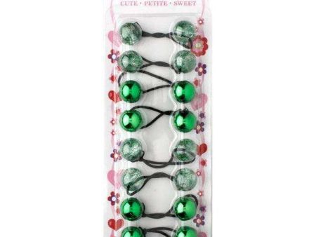 Joy Twin Beads Ponytailers 8Ct Assorted Green Online