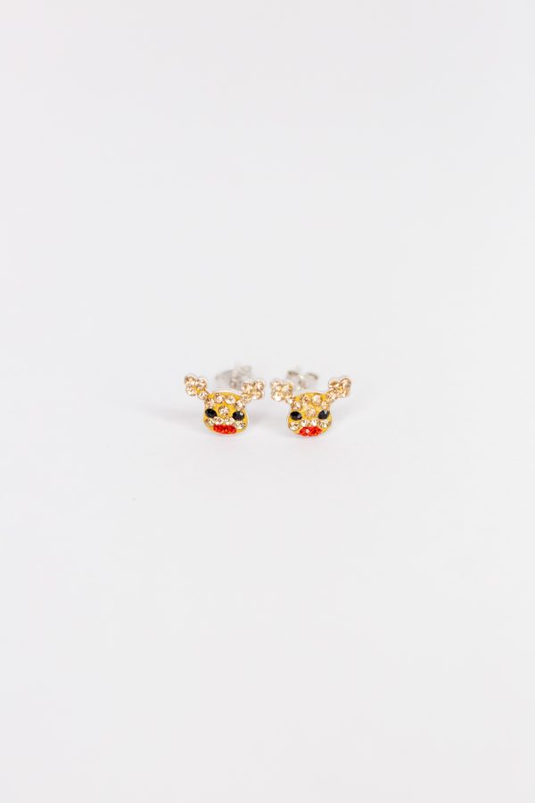 Reindeer Crystal Sterling Silver Stud Earrings Discount