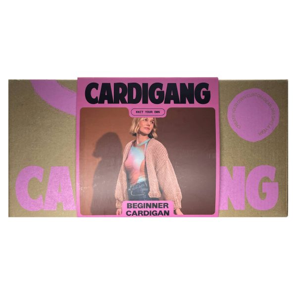 Cardigang Jane Acrylic Cardigan Knit Kit in Cinnamon Scroll (2 Sizes) Online Sale