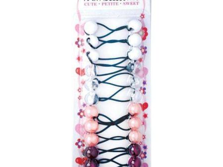 Joy Twin Bead Ponytailers 12ct Asst For Sale