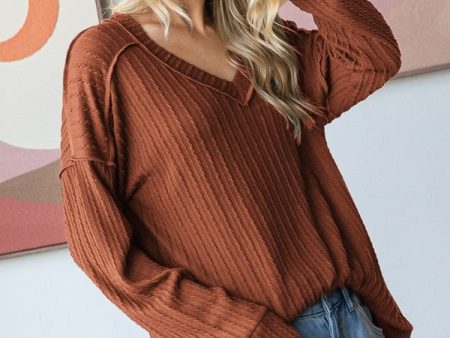 Rust Puff Sleeve Top on Sale