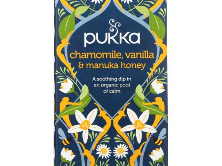 Pukka - Tea Organic Chamomile Vanilla Manuka Honey - Case Of 4-20 Bags For Cheap