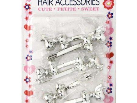 Joy Ribbon Barrette II 12ct Assorted Silver Hot on Sale