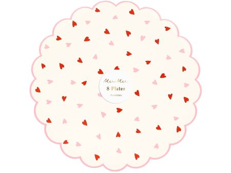 Meri Meri Heart Pattern Side Plates (Pack of 8) For Cheap