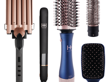 Hot & Hotter Dangerous Styles: Interchangeable Dryer Brush, Flat Iron & Curling Iron Online Sale