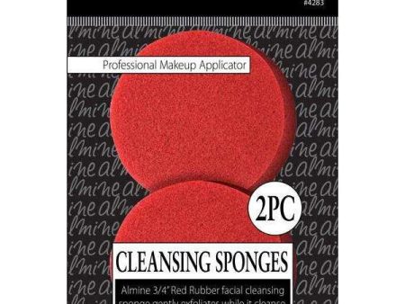 Almine Rubber Cleansing Sponge 3 4  2ct Online Hot Sale