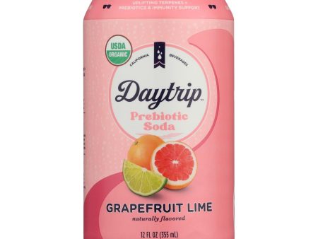 Daytrip Beverages - Sparkling Dairy Alternative Organic Prebiotic Grapefruit Lime - Case Of 12-12 Fluid Ounces Online now