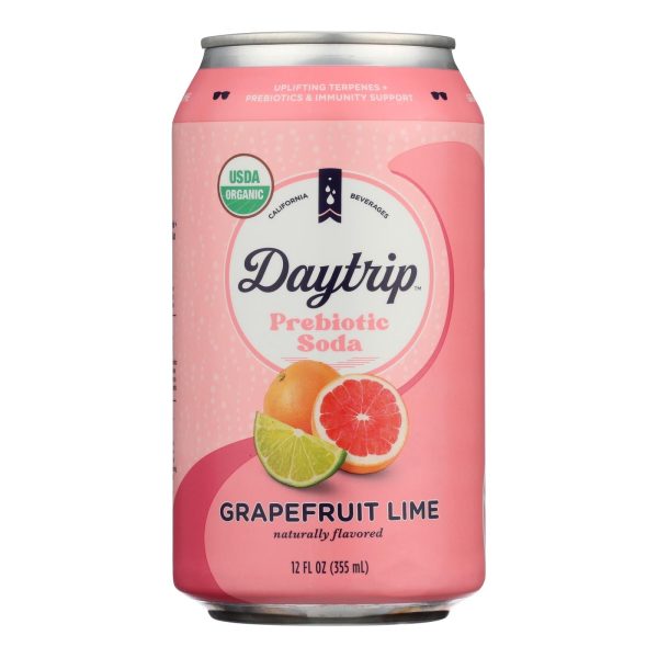 Daytrip Beverages - Sparkling Dairy Alternative Organic Prebiotic Grapefruit Lime - Case Of 12-12 Fluid Ounces Online now