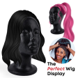 Annie Foam Wig Head, 21  Polystyrene Hairpiece Display, Black Hot on Sale