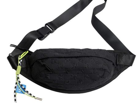 Checkered Sling Bag-Black on Black Online Hot Sale