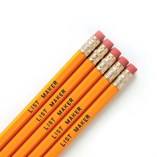 List Maker Pencils (Set of 5) For Sale