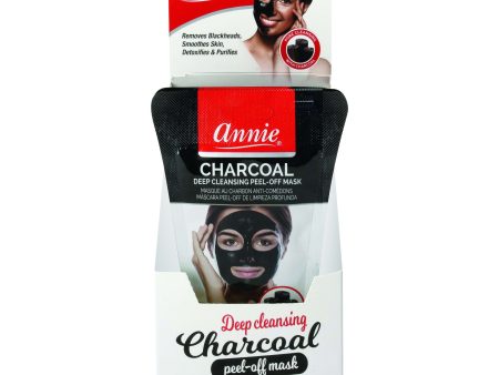 Annie Charcoal Deep Cleansing Peel Off Mask Mini Pouch Display 24ct Black Supply