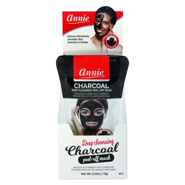 Annie Charcoal Deep Cleansing Peel Off Mask Mini Pouch Display 24ct Black Supply