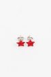 Crystal Star Pave Stud Silver Earrings on Sale