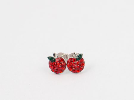 Apple Stud Sterling Silver Earrings Fashion