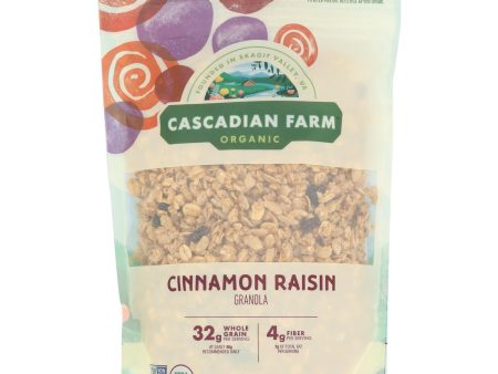 Cascadian Farm - Granola Organic Cinnamon Raisin - Case Of 4-11 Ounces For Sale