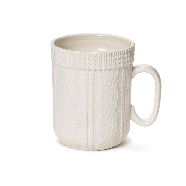 Cable Knit Mug with Snowman Marshmallow Toppers Hot on Sale